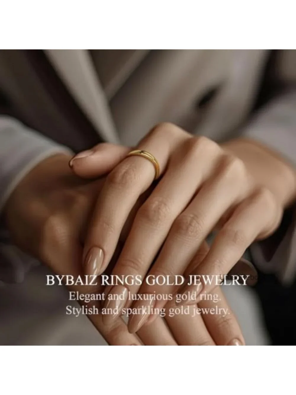 14K Gold Plated Non Tarnish Chunky Vintage Ring for Women